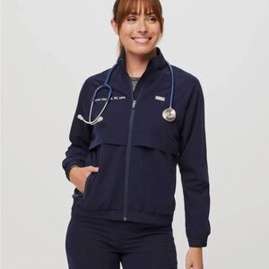 Figs Women's Navy Sydney Scrub Jacket